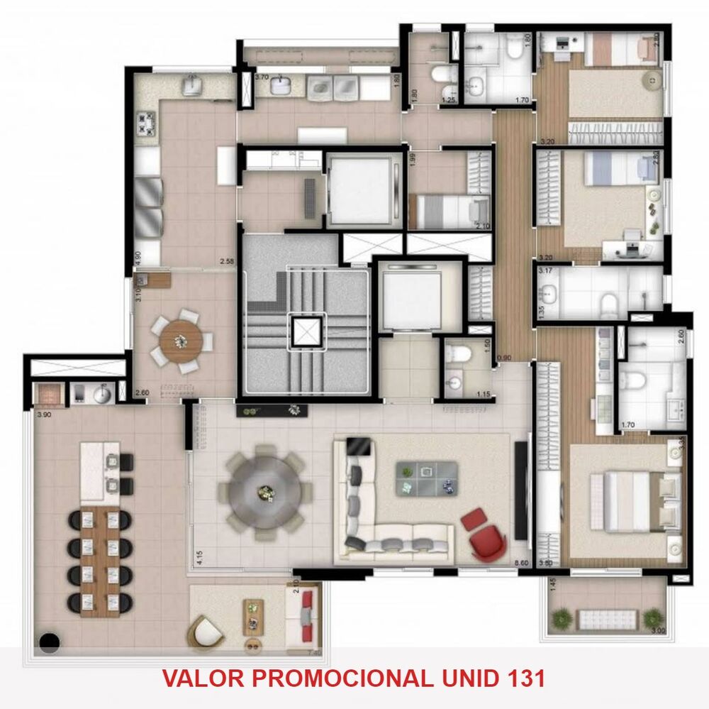Apartamento, 3 quartos, 202 m² - Foto 1