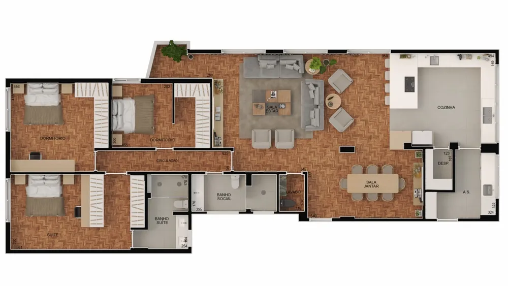 Apartamento, 3 quartos, 230 m² - Foto 2