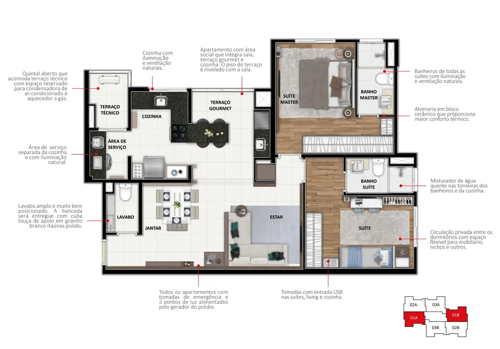 Apartamento, 2 quartos, 82 m² - Foto 1