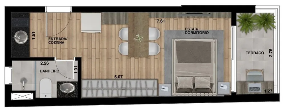 Apartamento, 1 quarto, 25 m² - Foto 6