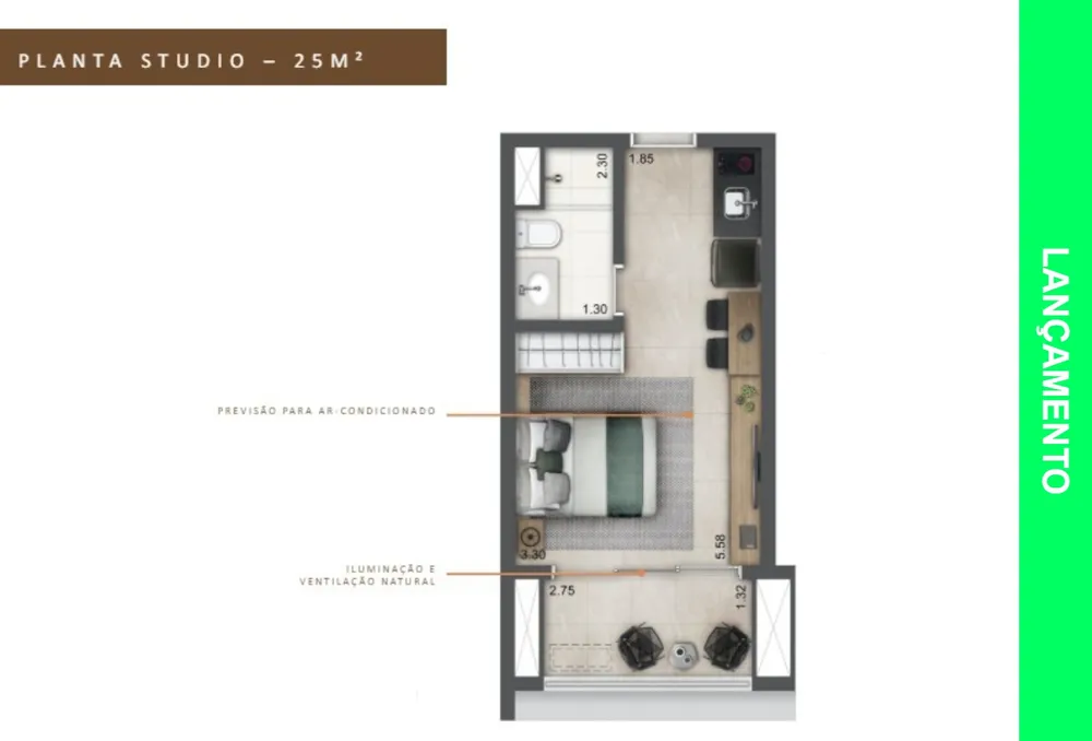Apartamento, 1 quarto, 25 m² - Foto 5