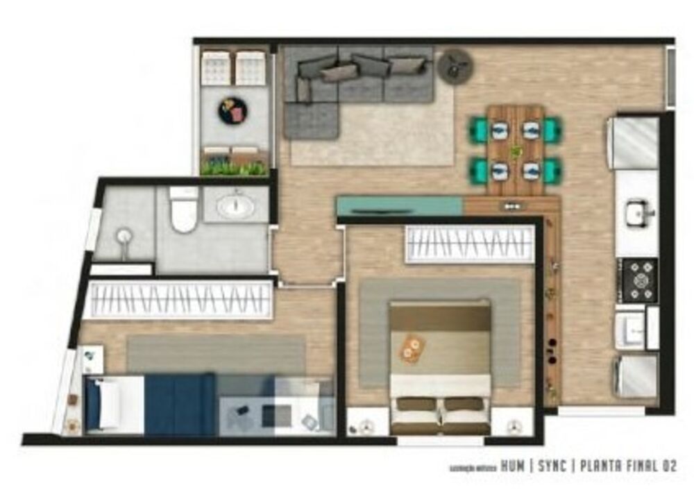 Apartamento, 2 quartos, 44 m² - Foto 1
