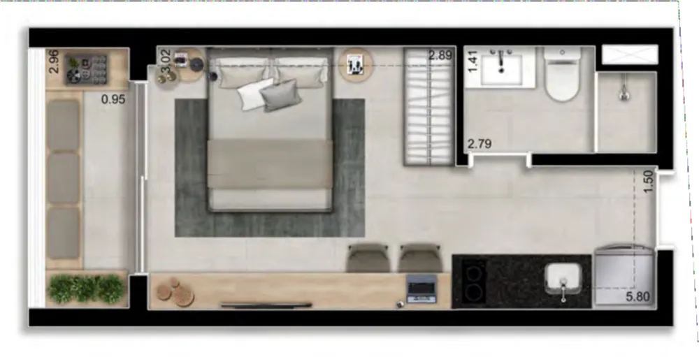 Apartamento, 1 quarto, 45 m² - Foto 11