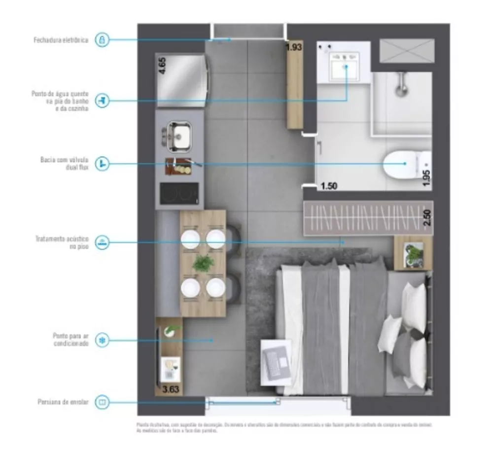 Apartamento à venda com 1 quarto, 20m² - Foto 2