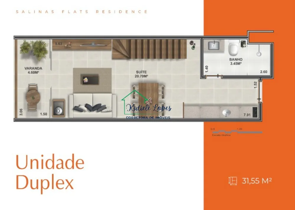 Flat/Apart Hotel, 1 quarto, 45 m² - Foto 14