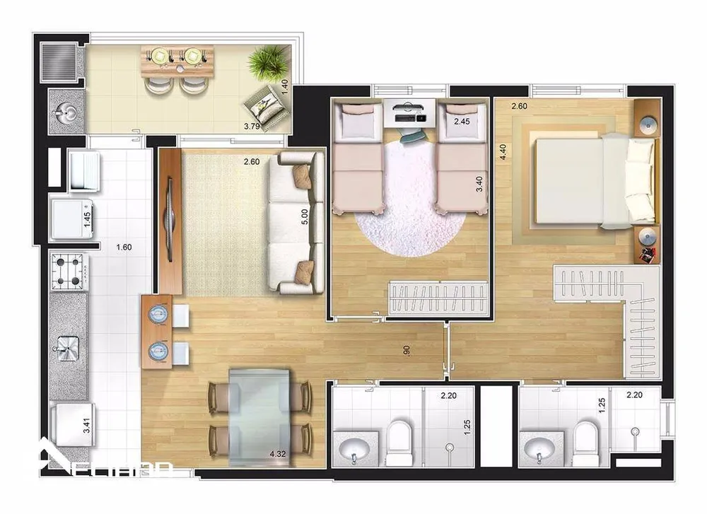 Apartamento, 2 quartos, 59 m² - Foto 14
