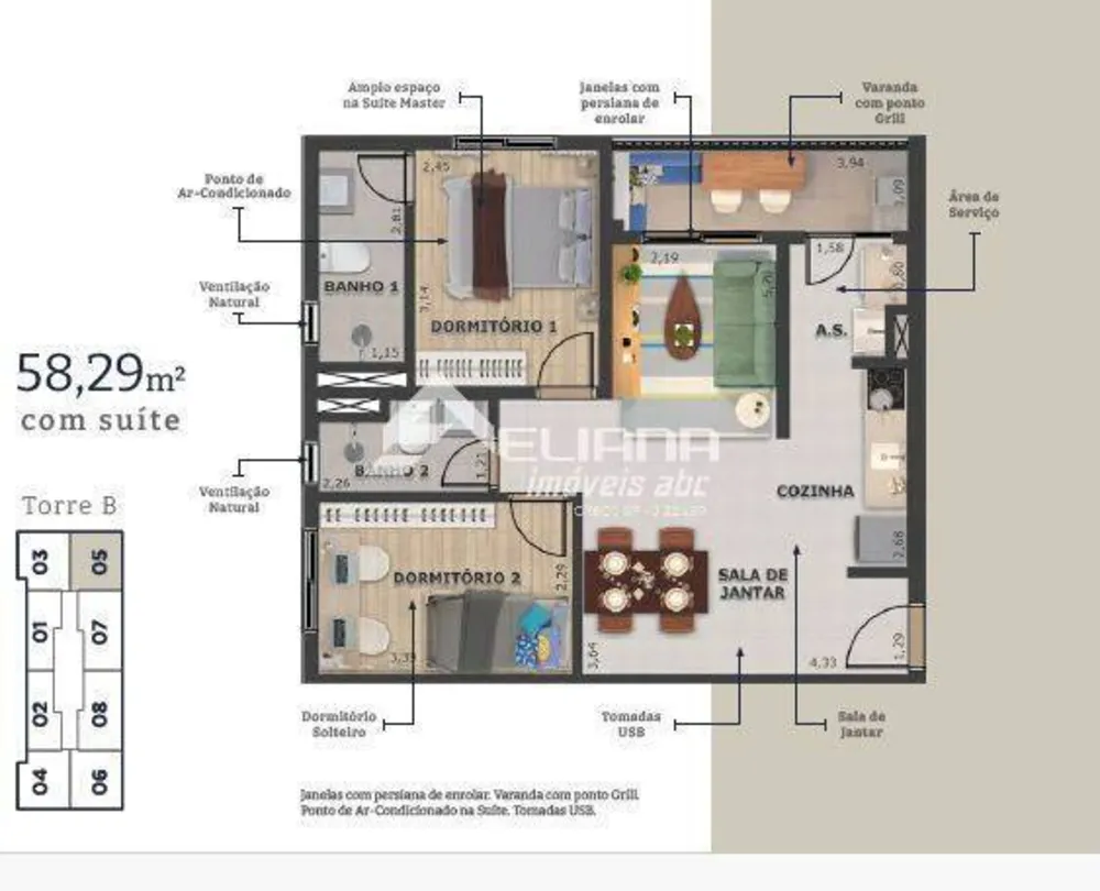 Apartamento, 2 quartos, 47 m² - Foto 3