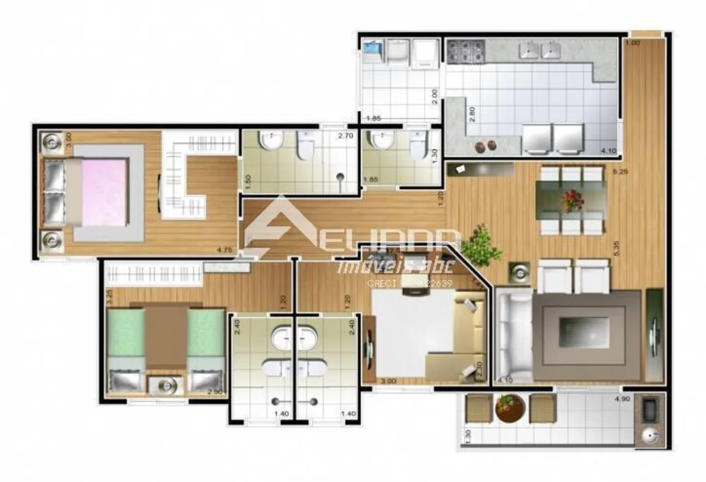 Apartamento, 3 quartos, 121 m² - Foto 8
