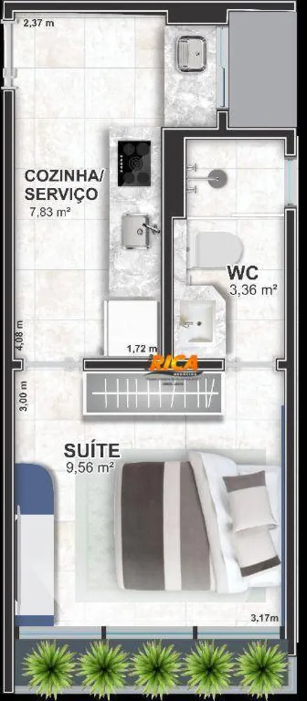 Kitnet-Studio, 28 m² - Foto 2