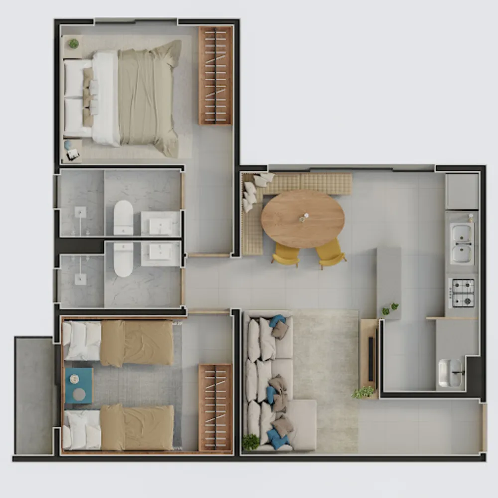 Apartamento, 2 quartos, 51 m² - Foto 9