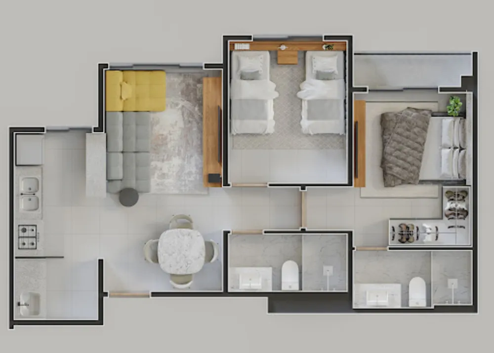 Apartamento, 2 quartos, 51 m² - Foto 10