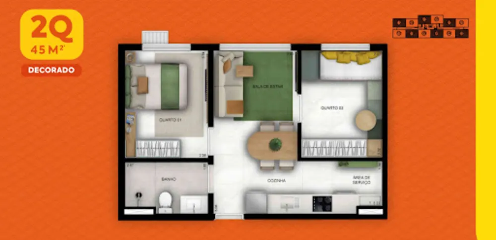 Apartamento, 2 quartos, 45 m² - Foto 17