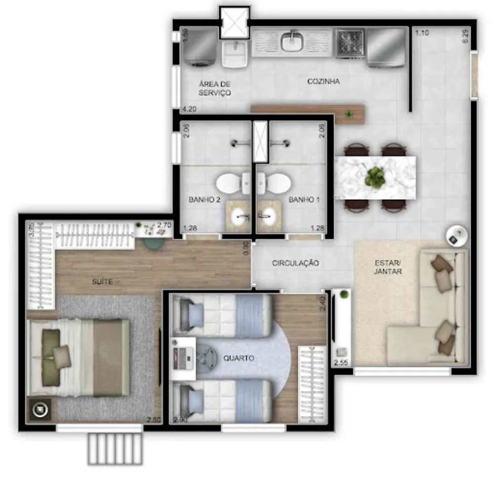 Apartamento, 2 quartos, 49 m² - Foto 9