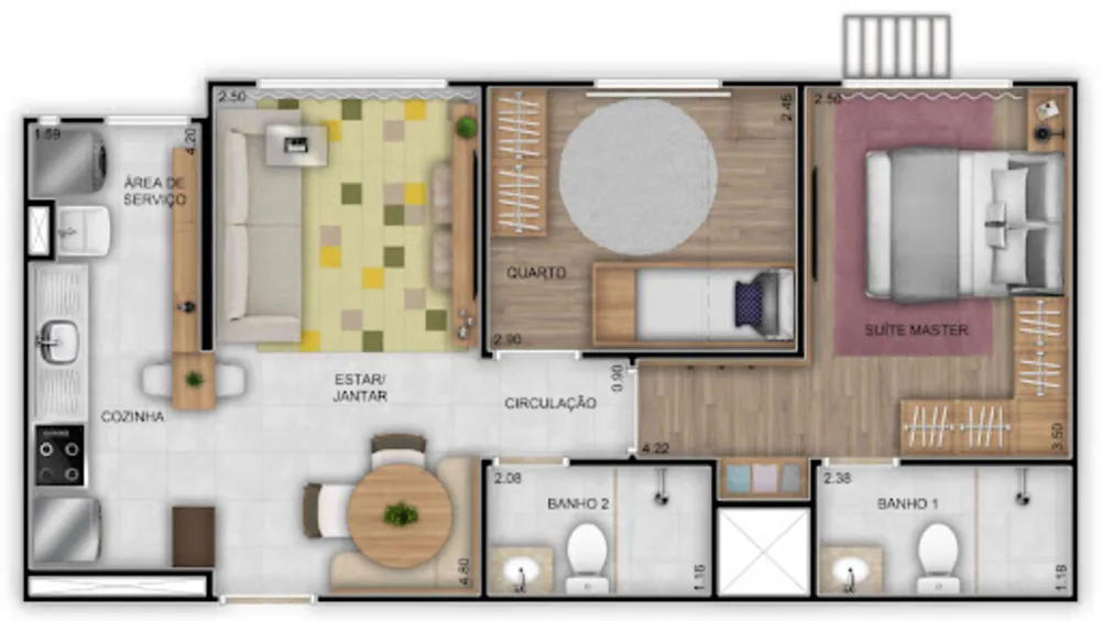 Apartamento, 2 quartos, 49 m² - Foto 7