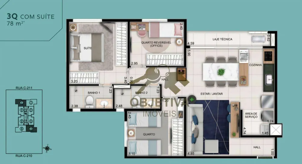 Apartamento, 3 quartos, 76 m² - Foto 20