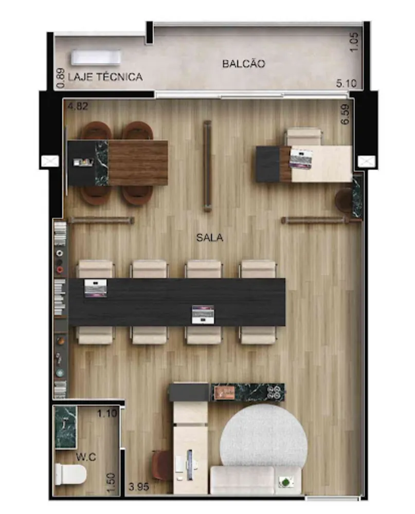 Sala-Conjunto, 41 m² - Foto 12