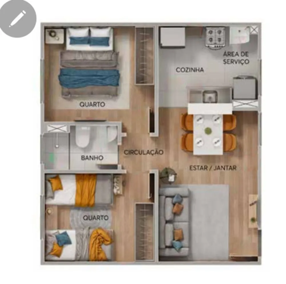 Apartamento, 2 quartos, 39 m² - Foto 4