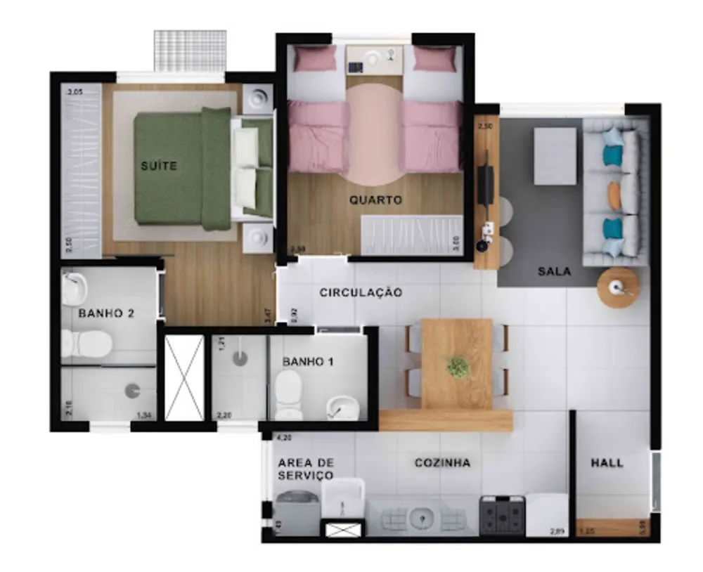 Apartamento, 2 quartos, 52 m² - Foto 18