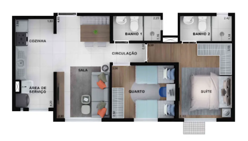 Apartamento, 2 quartos, 52 m² - Foto 16