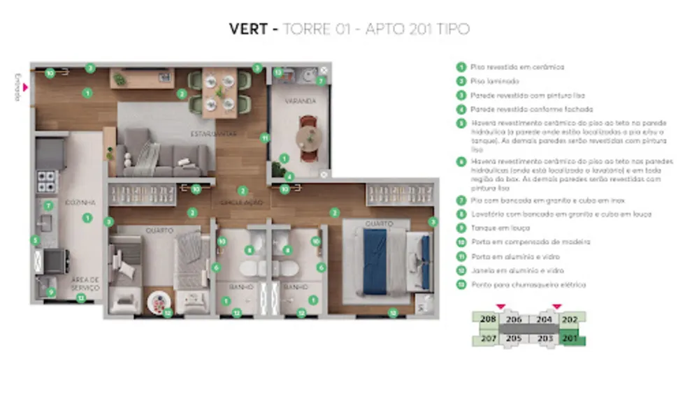 Apartamento, 2 quartos, 46 m² - Foto 9