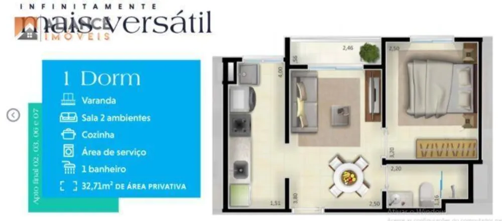 Apartamento, 1 quarto, 32 m² - Foto 3