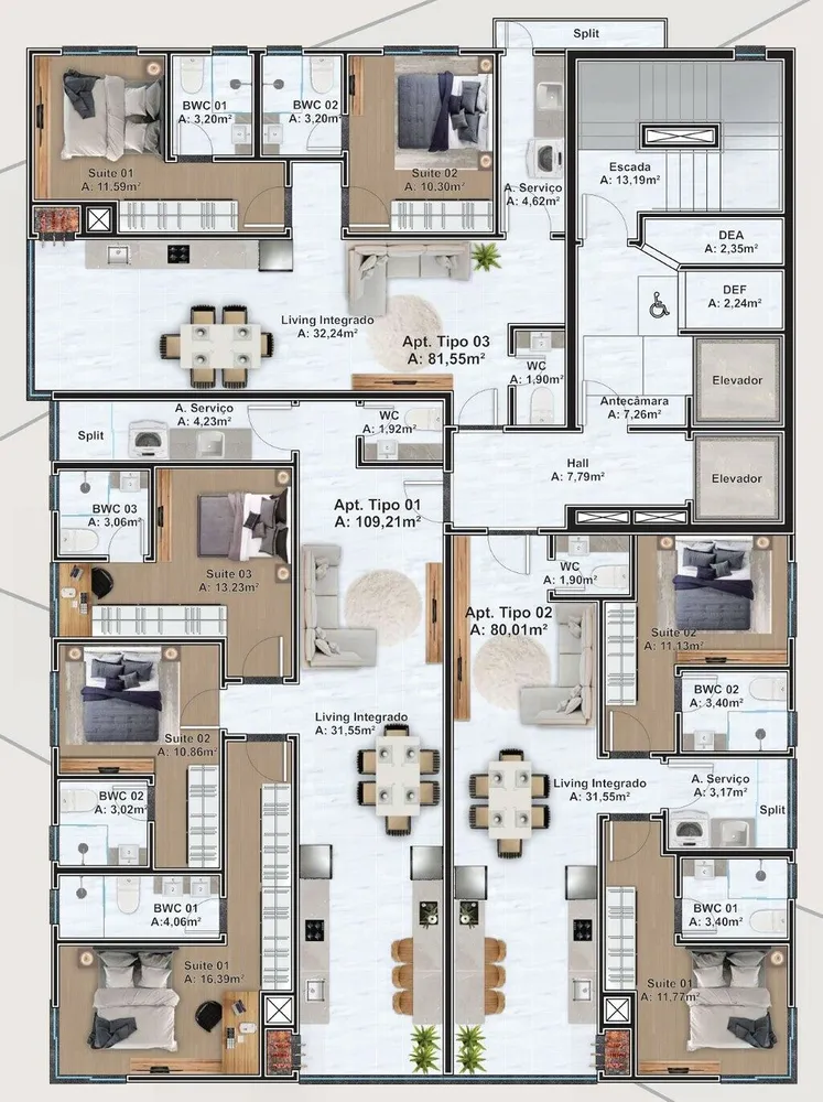 Apartamento, 2 quartos, 80 m² - Foto 6
