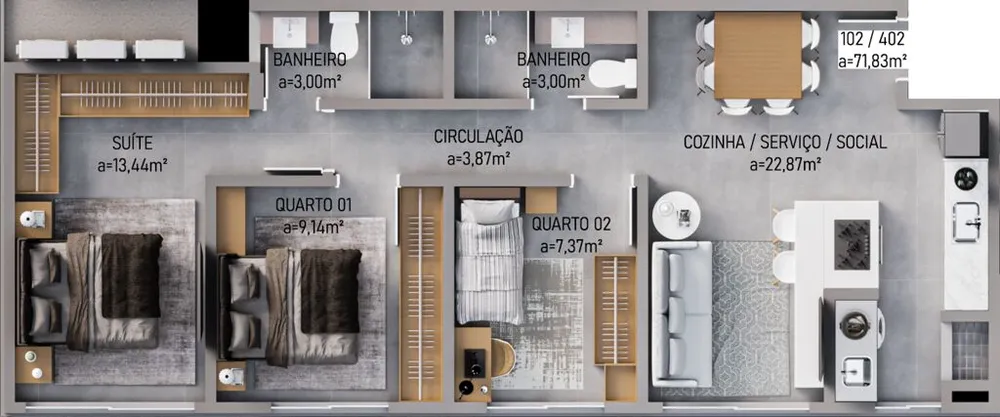 Apartamento, 3 quartos, 99 m² - Foto 7