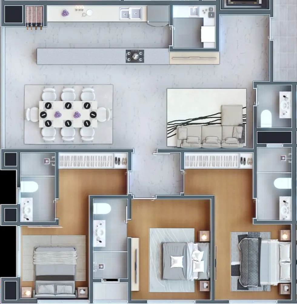 Apartamento, 3 quartos, 202 m² - Foto 2