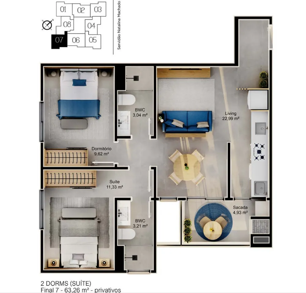 Apartamento, 2 quartos, 63 m² - Foto 4