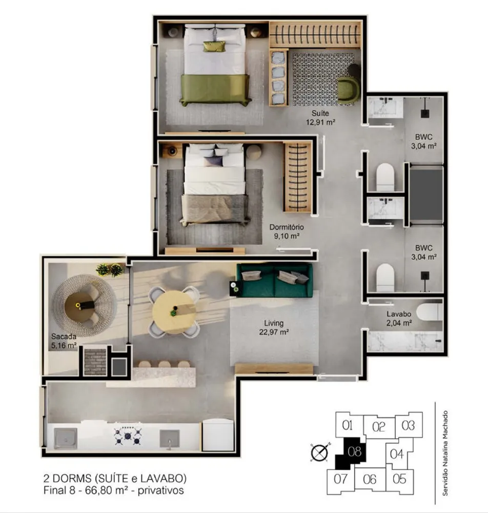 Apartamento, 2 quartos, 63 m² - Foto 6
