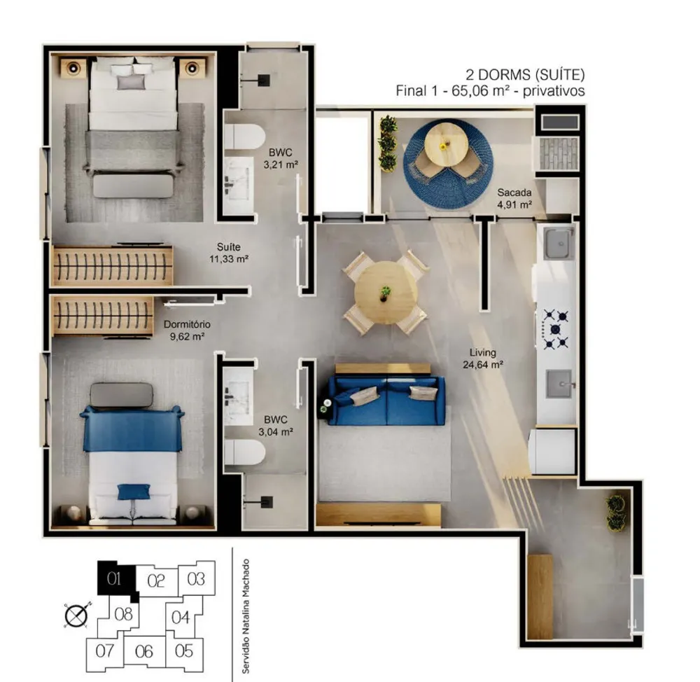 Apartamento, 2 quartos, 63 m² - Foto 7