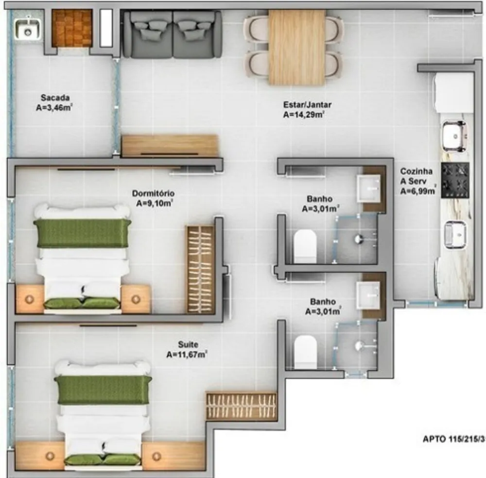 Apartamento, 78 m² - Foto 1