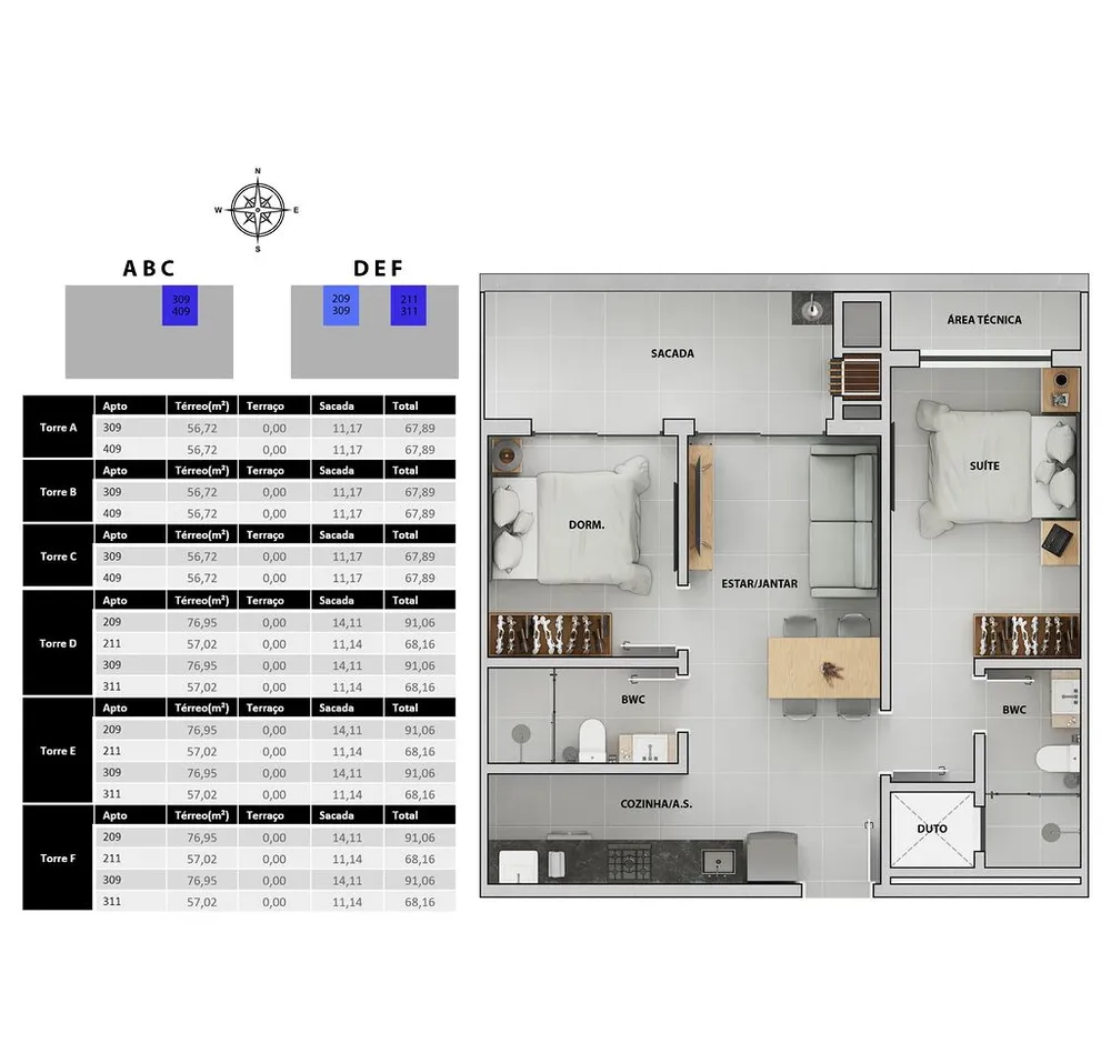 Apartamento, 2 quartos, 103 m² - Foto 6