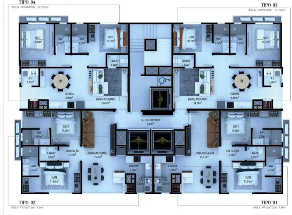 Apartamento, 2 quartos, 72 m² - Foto 8