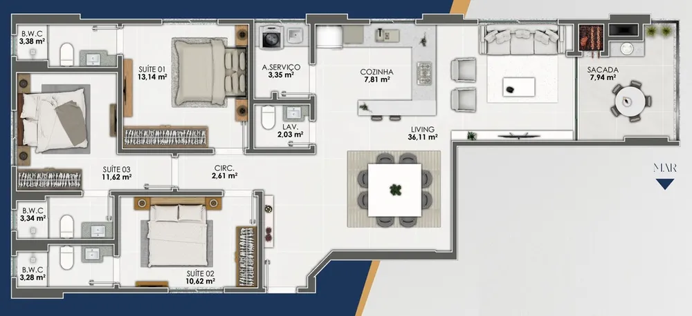 Apartamento, 114 m² - Foto 7