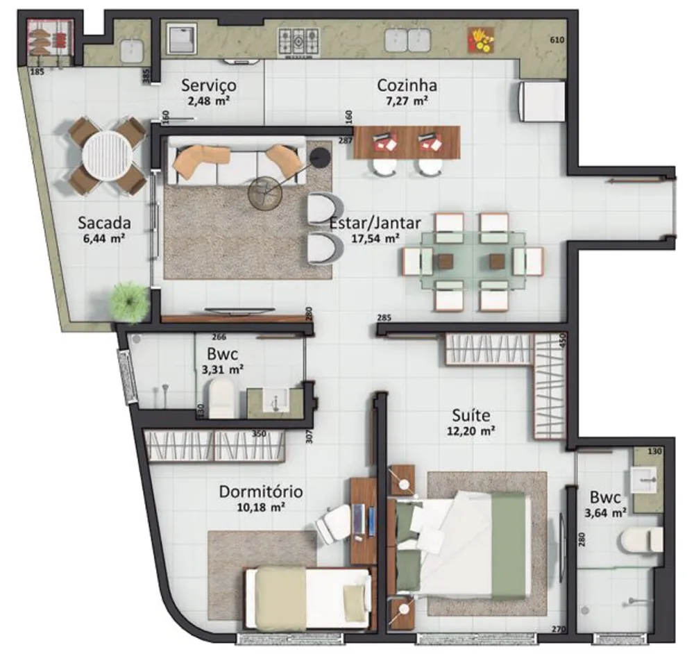 Apartamento, 2 quartos, 65 m² - Foto 4