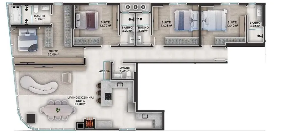 Apartamento, 3 quartos, 125 m² - Foto 6