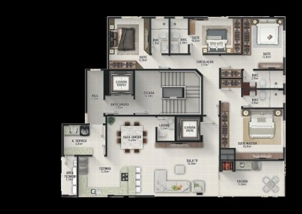 Apartamento, 5 quartos, 325 m² - Foto 6