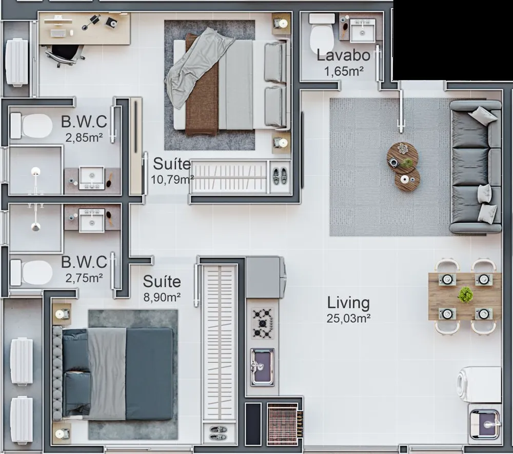 Apartamento, 60 m² - Foto 9