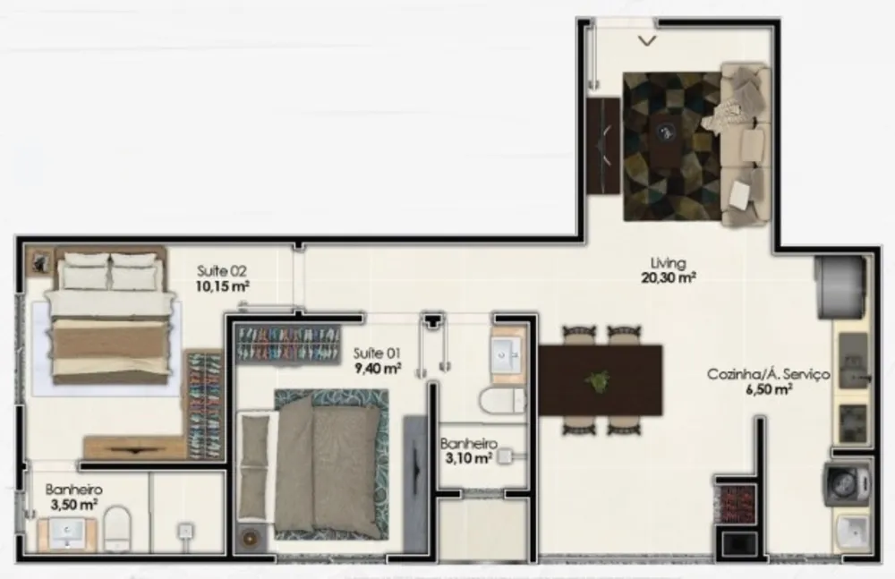 Apartamento, 61 m² - Foto 10