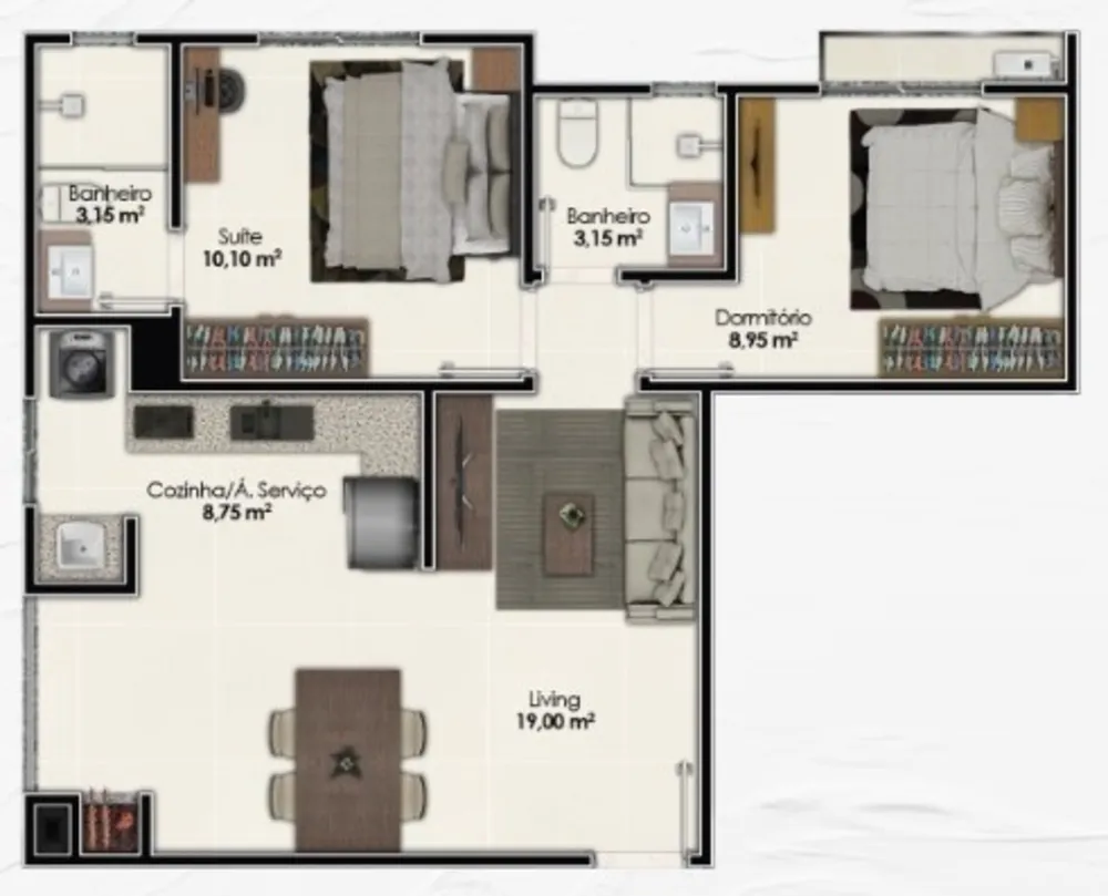 Apartamento, 61 m² - Foto 4