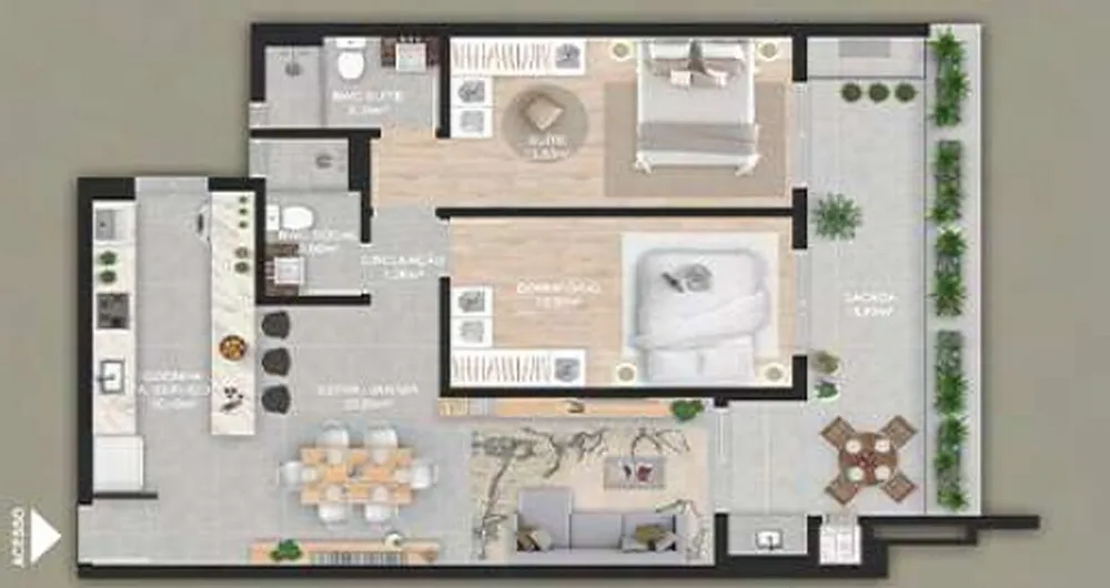 Apartamento, 2 quartos, 80 m² - Foto 3