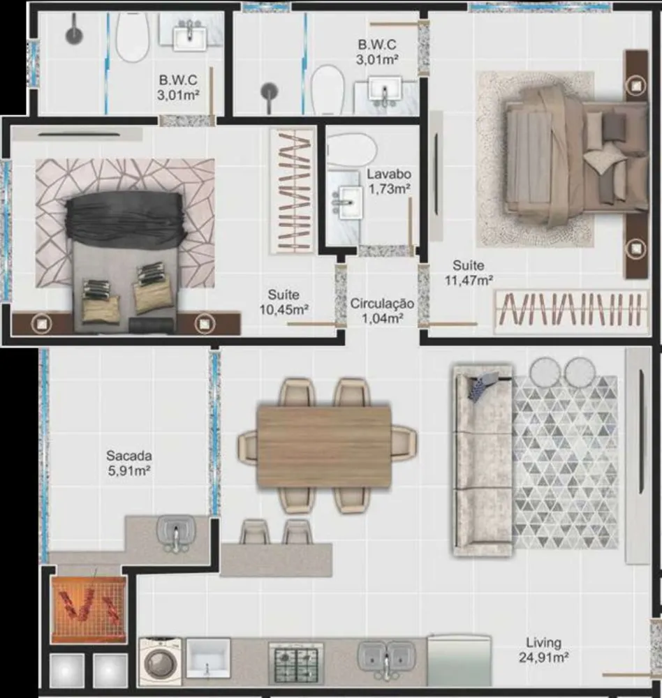 Apartamento, 2 quartos, 68 m² - Foto 5