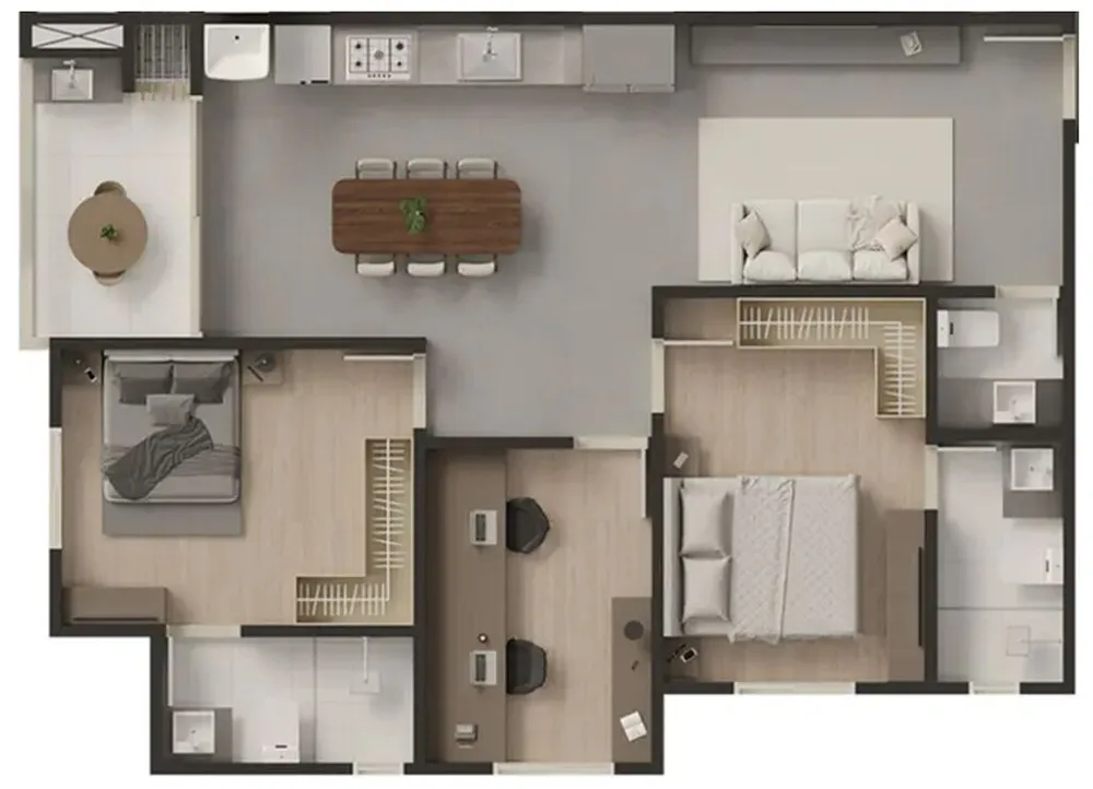 Apartamento, 3 quartos, 76 m² - Foto 2
