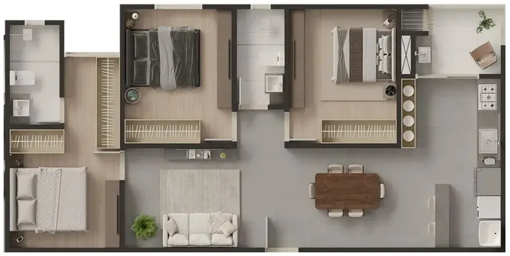 Apartamento, 3 quartos, 76 m² - Foto 3