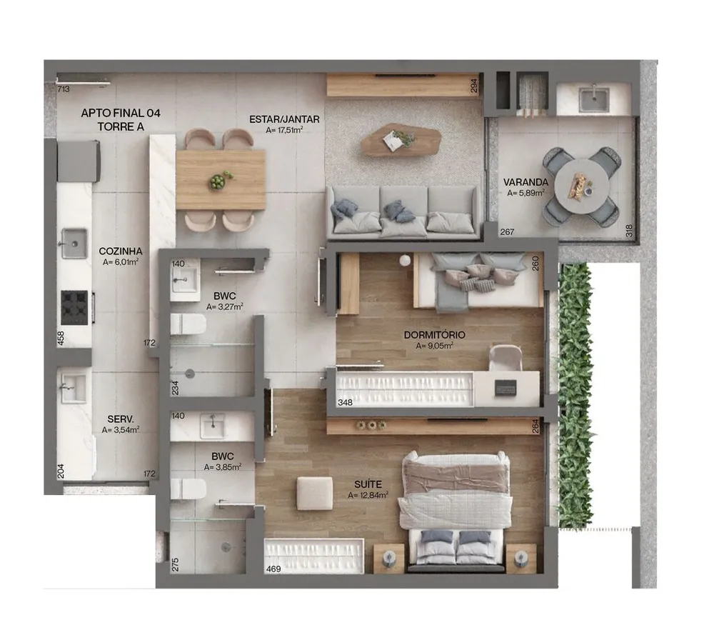 Apartamento, 2 quartos, 77 m² - Foto 6