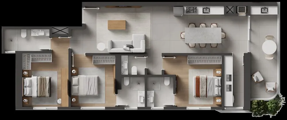 Apartamento, 3 quartos, 219 m² - Foto 2