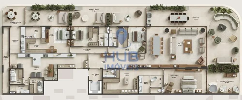 Apartamento, 4 quartos, 1189 m² - Foto 6