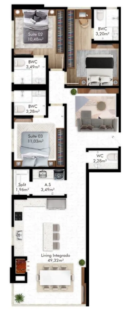 Apartamento, 3 quartos, 116 m² - Foto 2