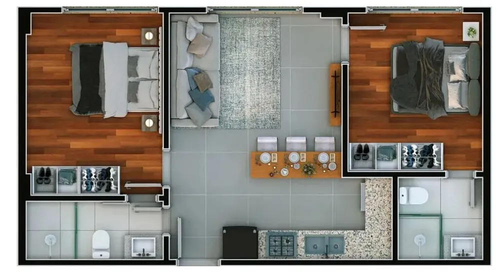 Apartamento, 3 quartos, 69 m² - Foto 1